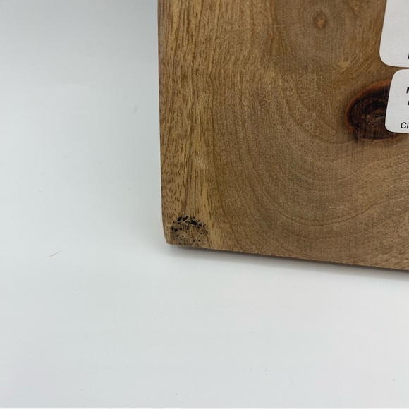 Coton Colors Palm Leaf Serving Tray Small Mango Wood 10 Inches Green Gift Flaws - Picture 10 of 10